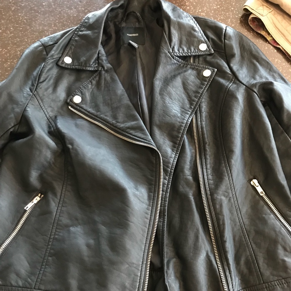 Forever 21 leather like material Jacket